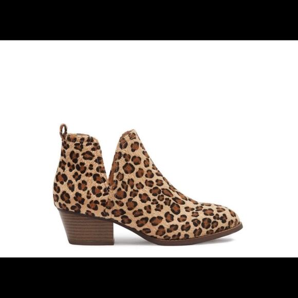 Chinese Laundry Cortes Faux Fur Leopard Print Ankle Boot - 9 NEW - Picture 3 of 7